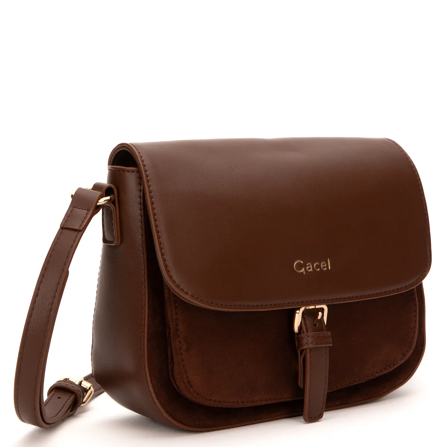 Bandolera (Mu) Suede Grande Gacel Car3436 Chocolate S/T 2
