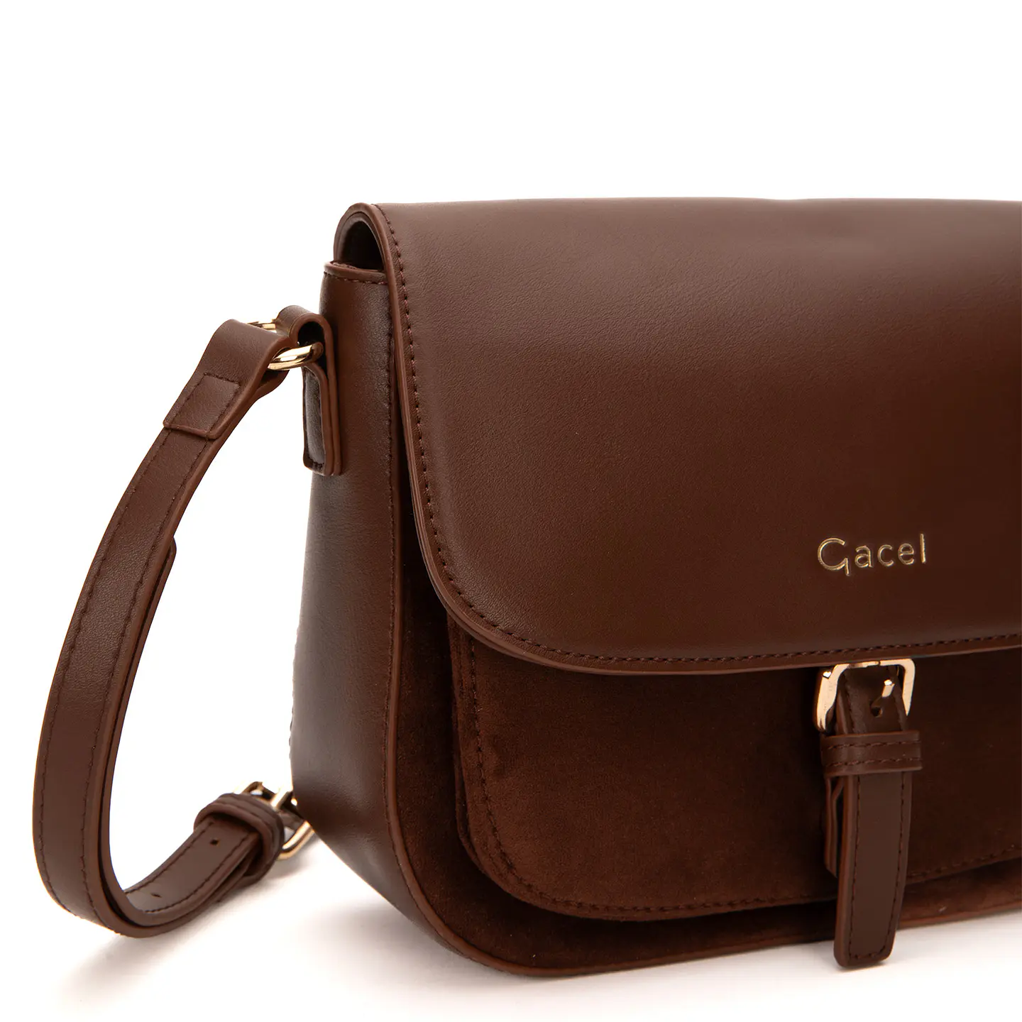 Bandolera (Mu) Suede Grande Gacel Car3436 Chocolate S/T 5