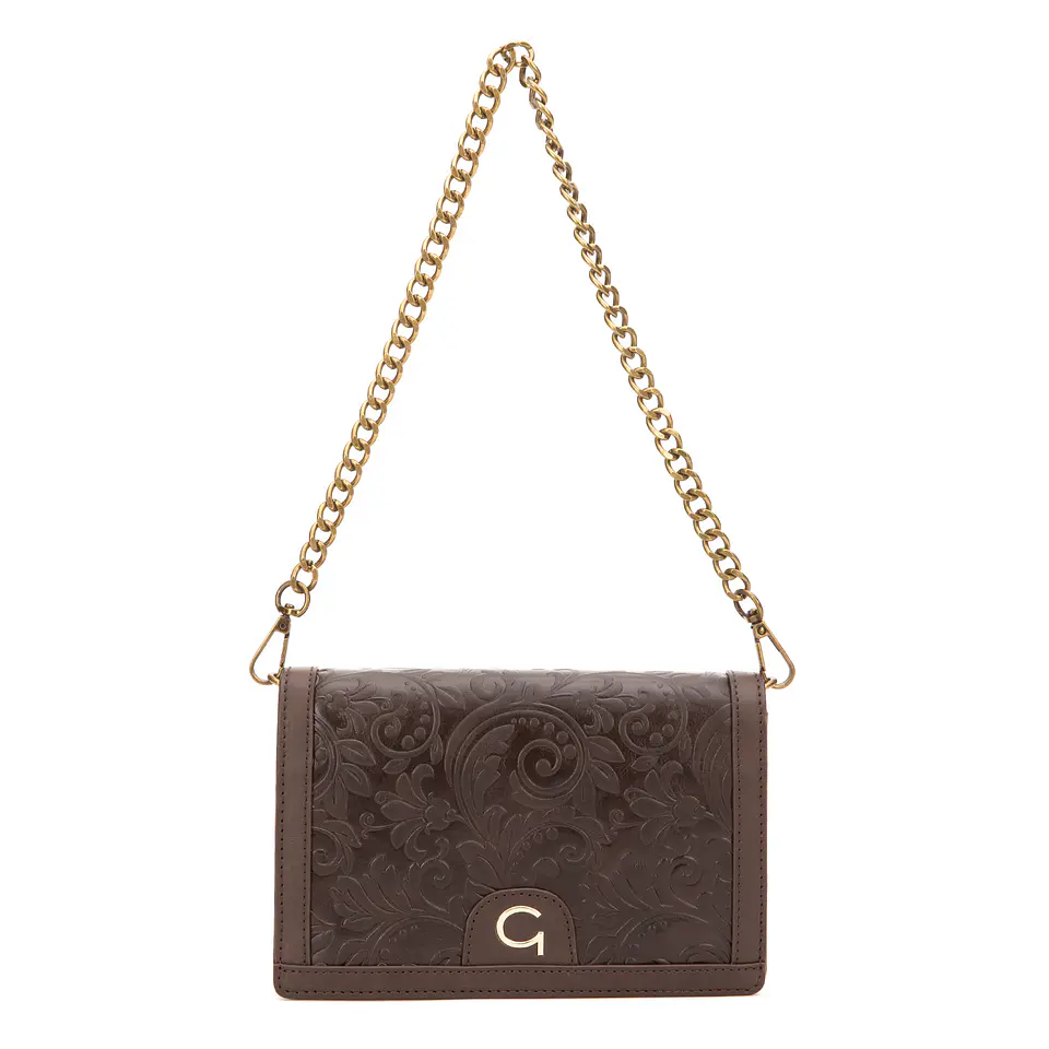 Cartera (Mu) C/Tapa Retro Est. Gacel Car3428 Chocolate S/T 2