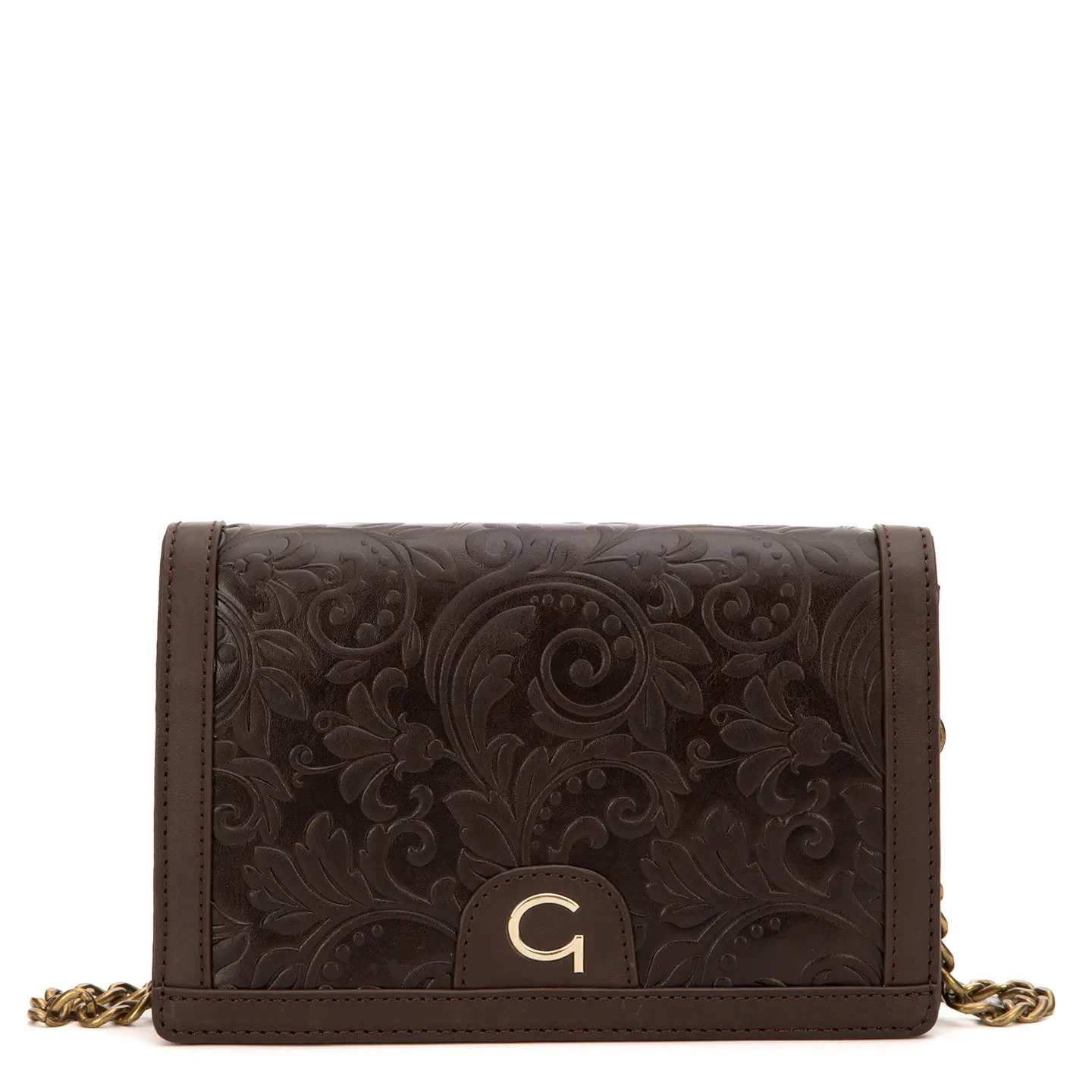 Cartera (Mu) C/Tapa Retro Est. Gacel Car3428 Chocolate S/T 1
