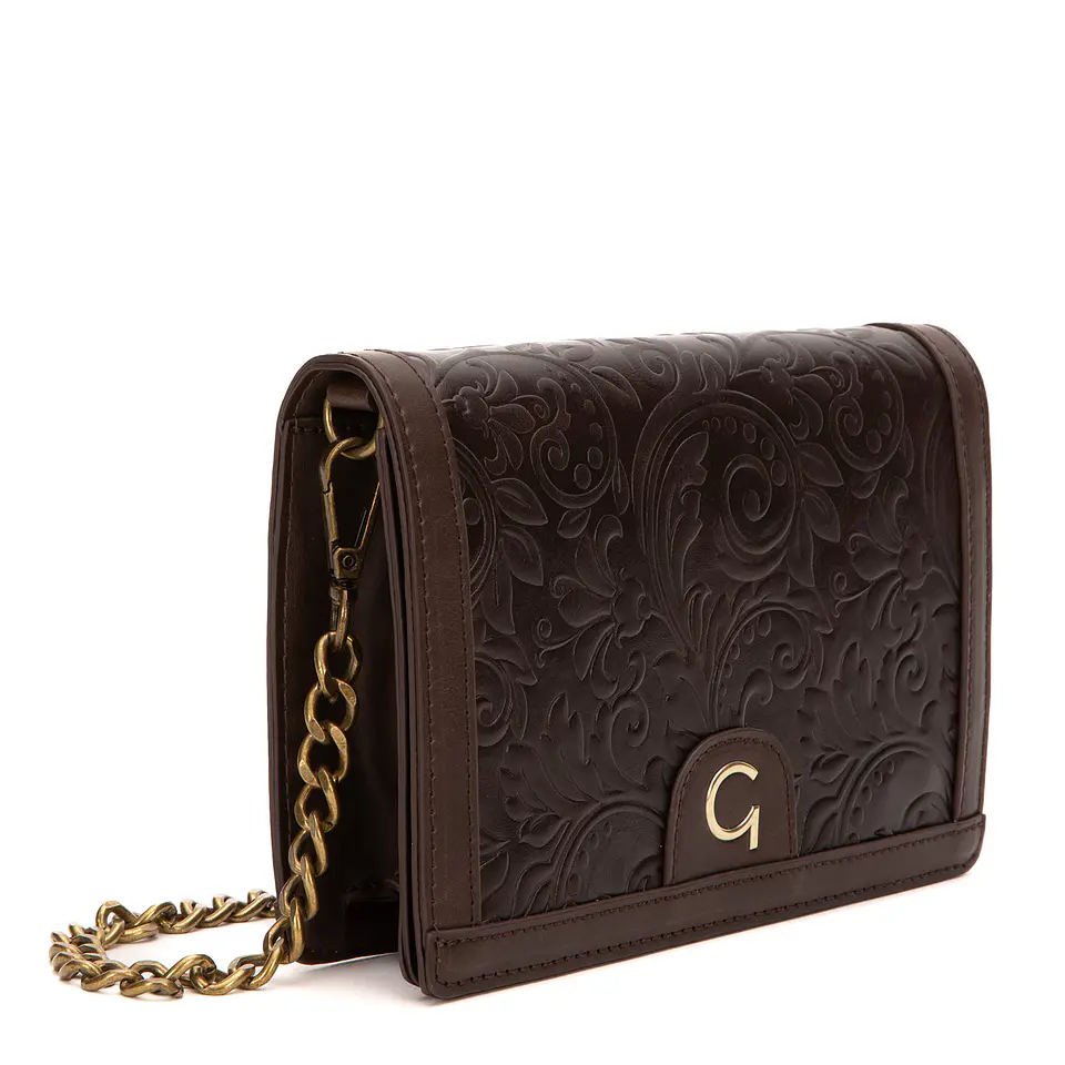 Cartera (Mu) C/Tapa Retro Est. Gacel Car3428 Chocolate S/T 3