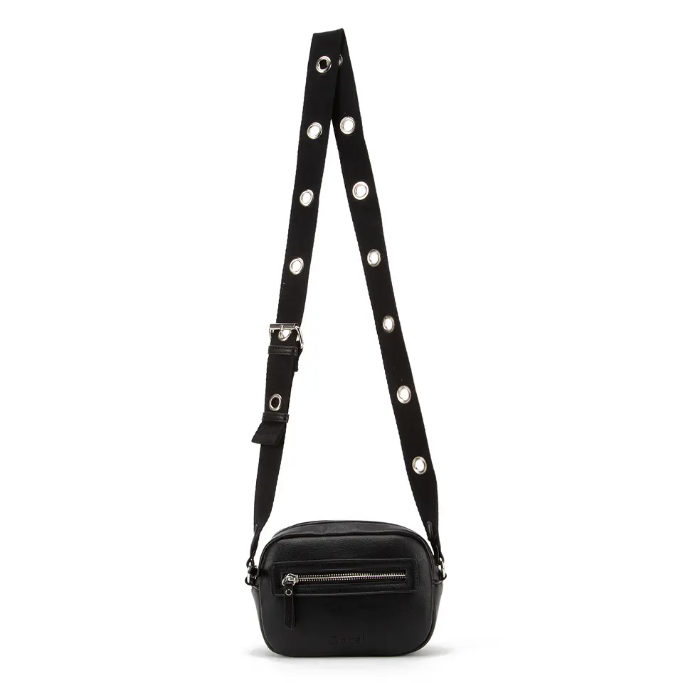Bandolera (Mu) Graneado Pequeña Gacel Car3372 Negro S/T 3