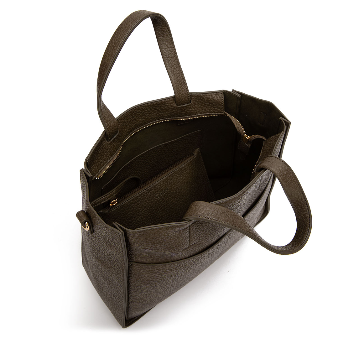 CARTERA (MU) DOS ASAS EST. GRANEADO GRANDE GACEL CAR3423 OLIVA S/T 4