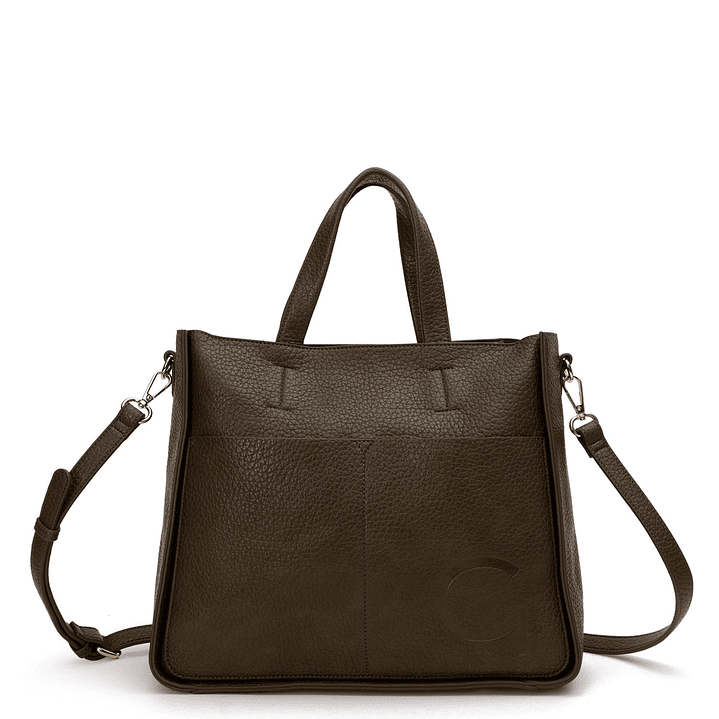 CARTERA (MU) DOS ASAS EST. GRANEADO GRANDE GACEL CAR3423 OLIVA S/T 6