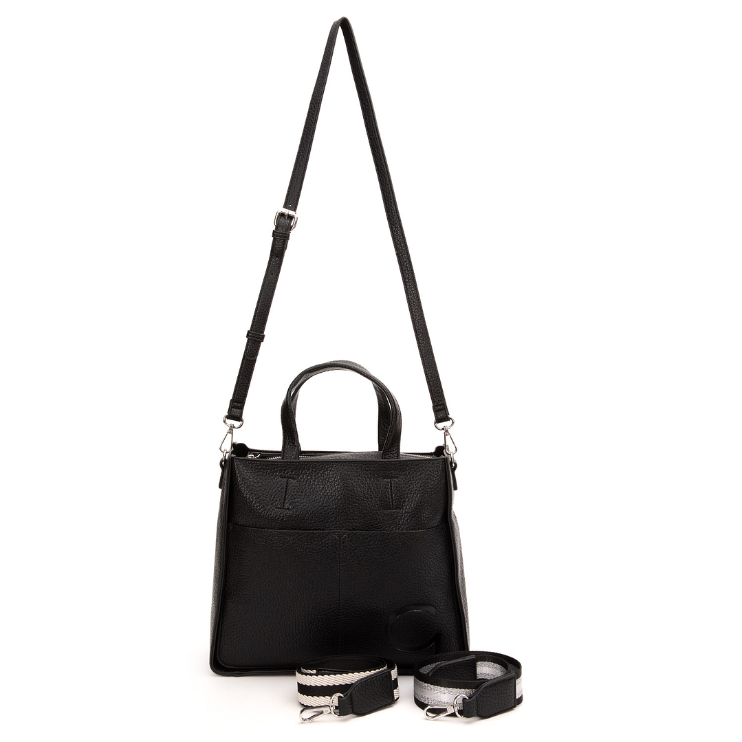 CARTERA (MU) DOS ASAS EST. GRANEADO GRANDE GACEL CAR3422 NEGRO S/T 2