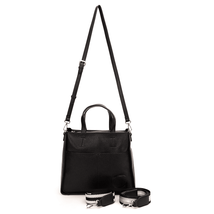 CARTERA (MU) DOS ASAS EST. GRANEADO GRANDE GACEL CAR3422 NEGRO S/T 2