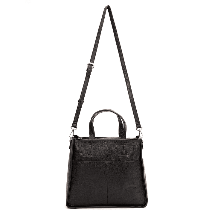 CARTERA (MU) DOS ASAS EST. GRANEADO GRANDE GACEL CAR3422 NEGRO S/T 5