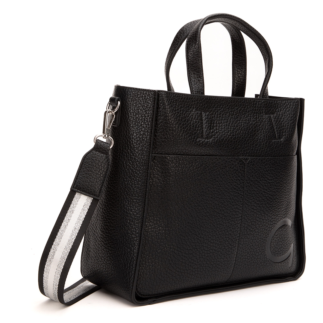 CARTERA (MU) DOS ASAS EST. GRANEADO GRANDE GACEL CAR3422 NEGRO S/T 3