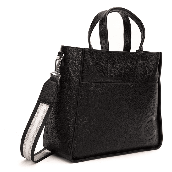 CARTERA (MU) DOS ASAS EST. GRANEADO GRANDE GACEL CAR3422 NEGRO S/T 3