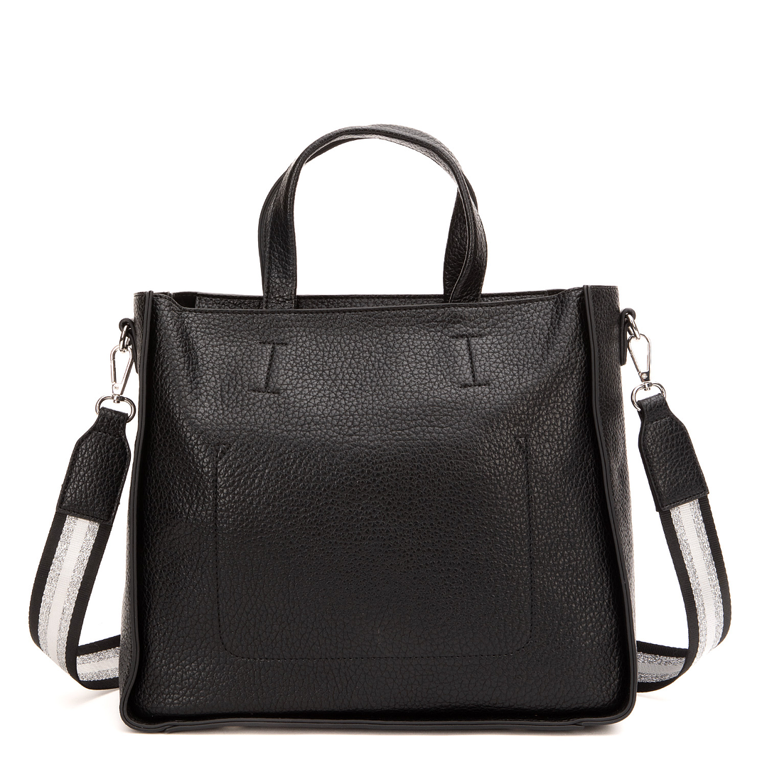 CARTERA (MU) DOS ASAS EST. GRANEADO GRANDE GACEL CAR3422 NEGRO S/T 4