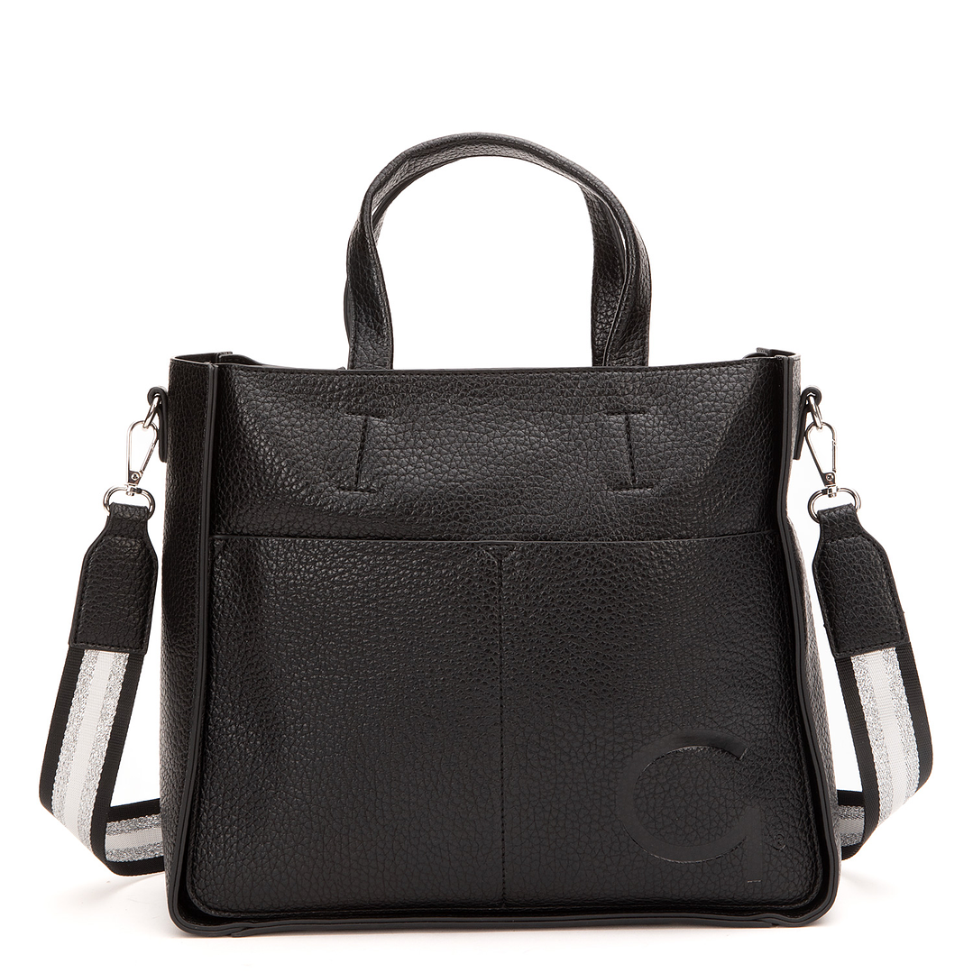 CARTERA (MU) DOS ASAS EST. GRANEADO GRANDE GACEL CAR3422 NEGRO S/T 1