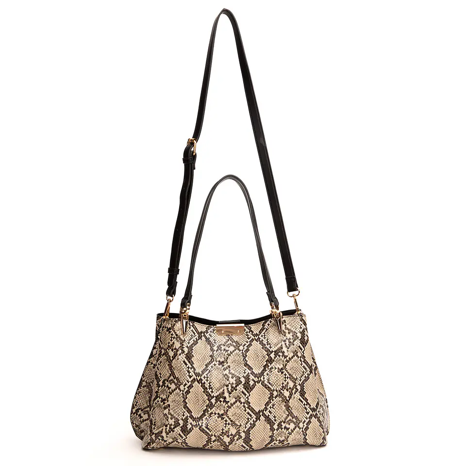 Cartera (Mu) Dos Sas Graneado Grande Gacel Car3413 Off White S/T 2