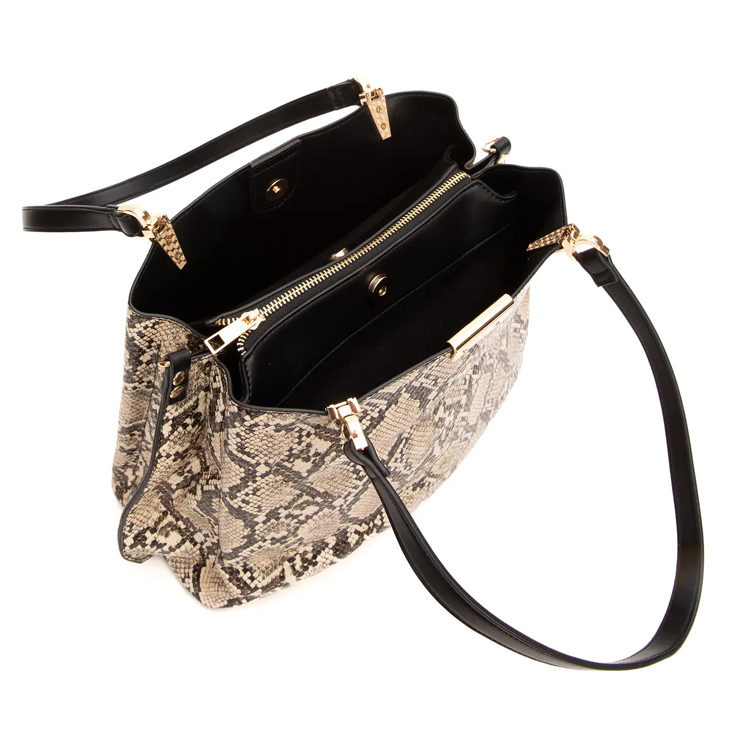 Cartera (Mu) Dos Sas Graneado Grande Gacel Car3413 Off White S/T 4
