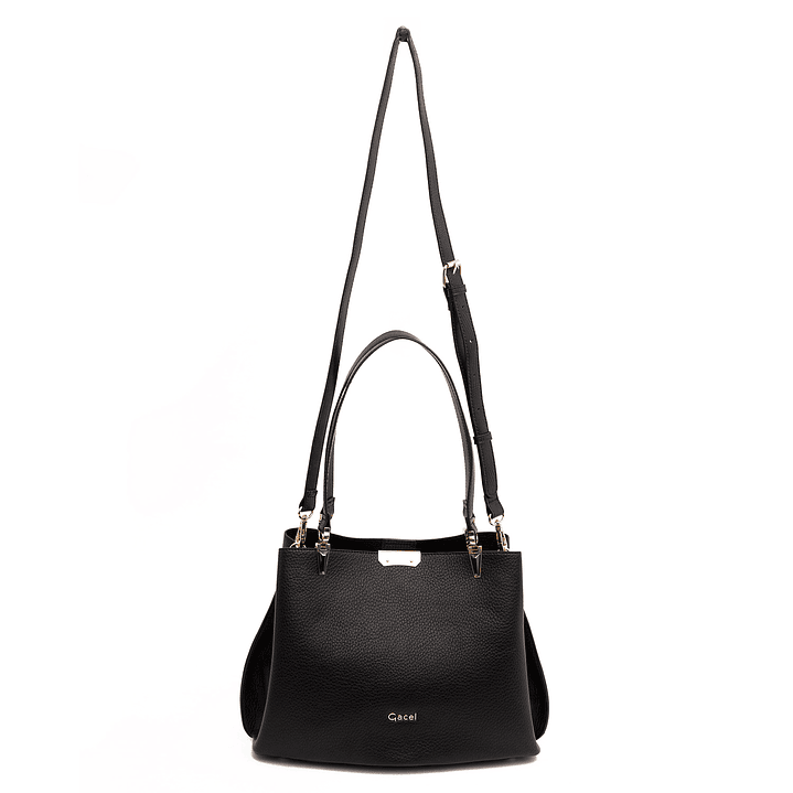 CARTERA (MU) DOS SAS GRANEADO GRANDE GACEL CAR3412 NEGRO S/T 3