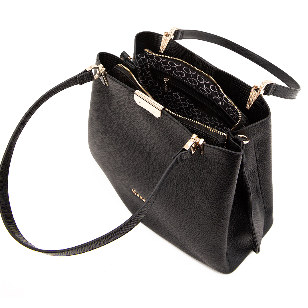 CARTERA (MU) DOS SAS GRANEADO GRANDE GACEL CAR3412 NEGRO S/T 4