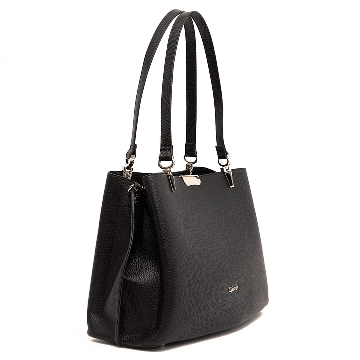 CARTERA (MU) DOS SAS GRANEADO GRANDE GACEL CAR3412 NEGRO S/T 5