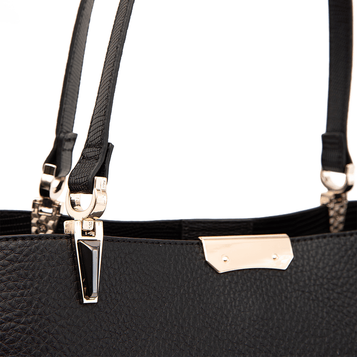 CARTERA (MU) DOS SAS GRANEADO GRANDE GACEL CAR3412 NEGRO S/T 7