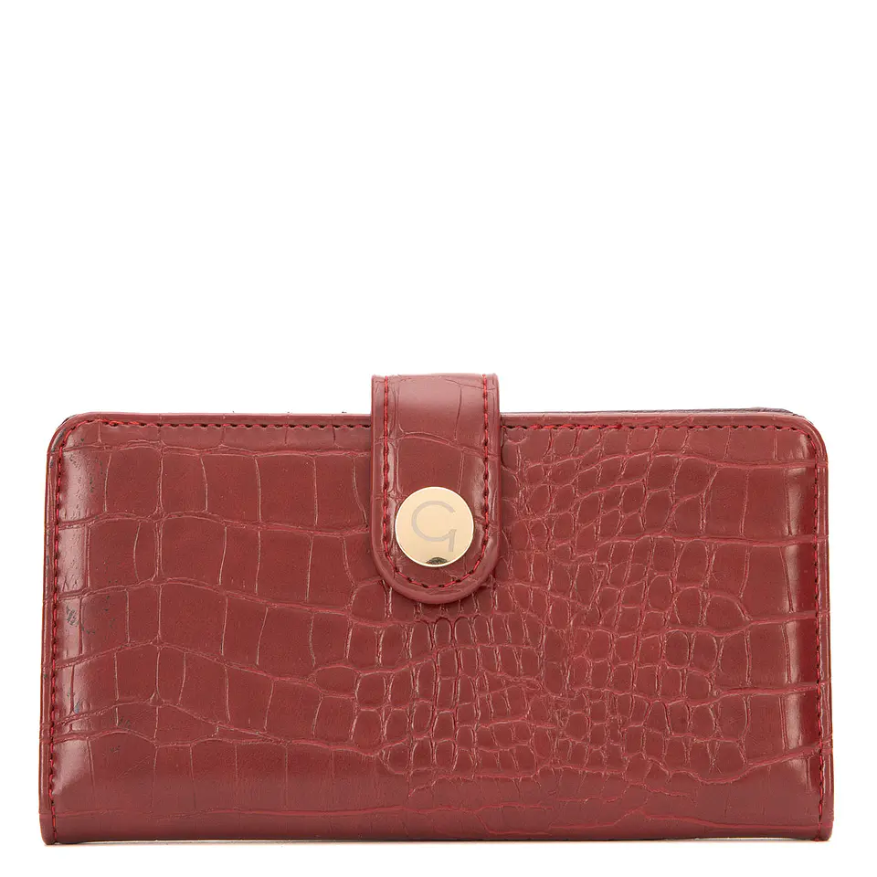 Billetera (Mu) Aligator Grande Gacel Bil0464 Rojo S/T 1