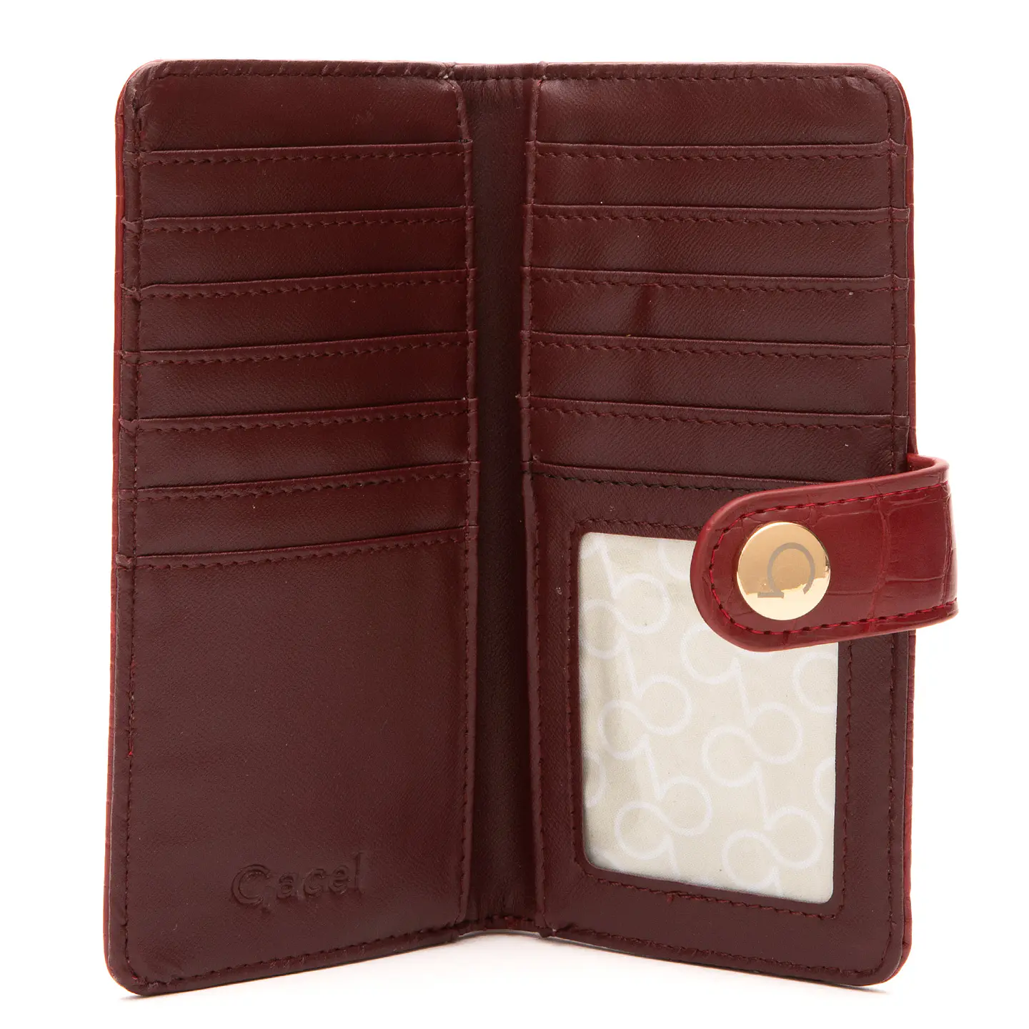 Billetera (Mu) Aligator Grande Gacel Bil0464 Rojo S/T 2