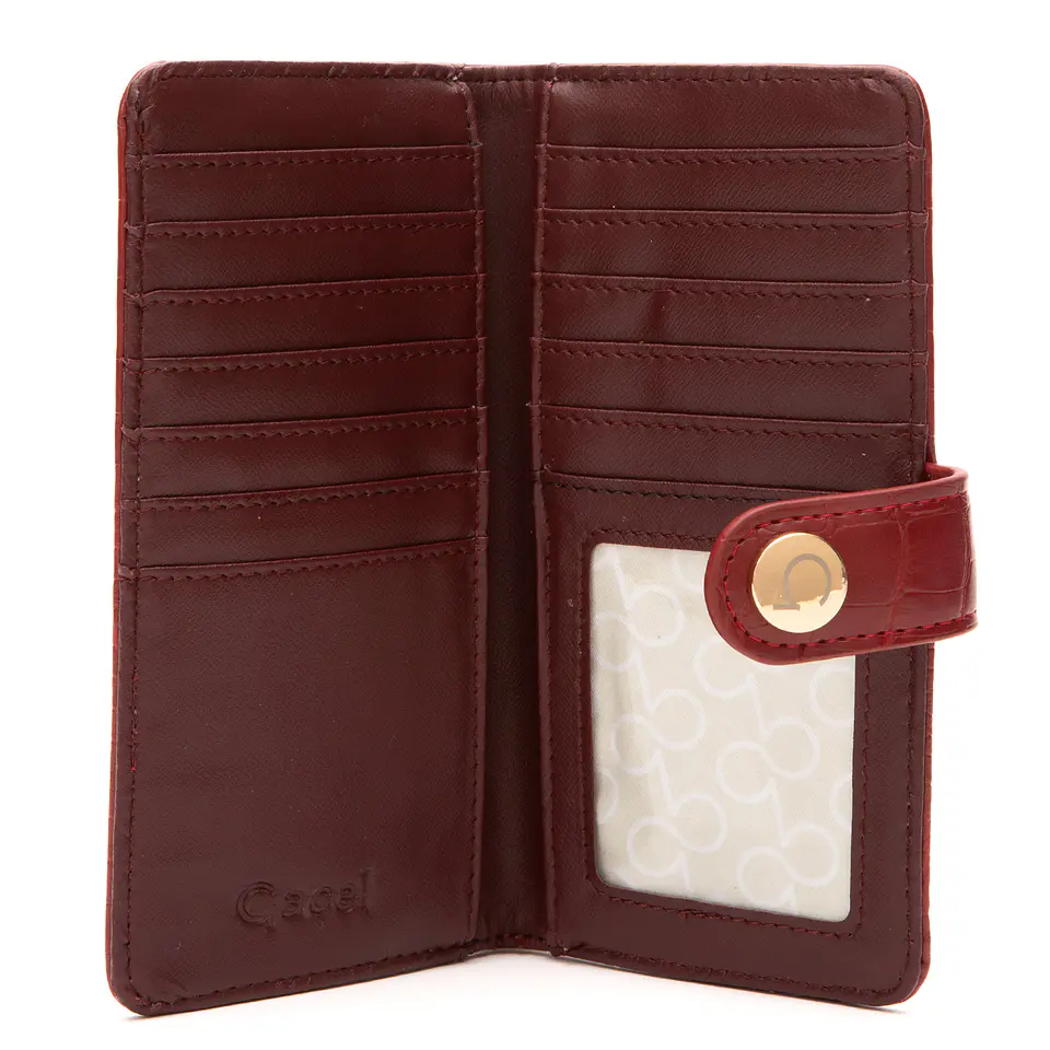 Billetera (Mu) Aligator Grande Gacel Bil0464 Rojo S/T 2