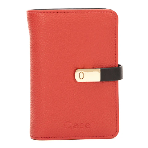Billetera (Mu) Graneado Mediana Gacel Bil0445 Rojo S/T