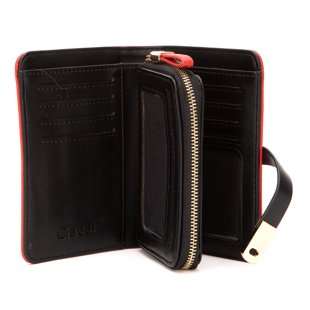 BILLETERA (MU) GRANEADO MEDIANA GACEL BIL0445 ROJO S/T 2