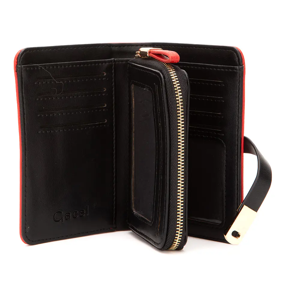 Billetera (Mu) Graneado Mediana Gacel Bil0445 Rojo S/T 2