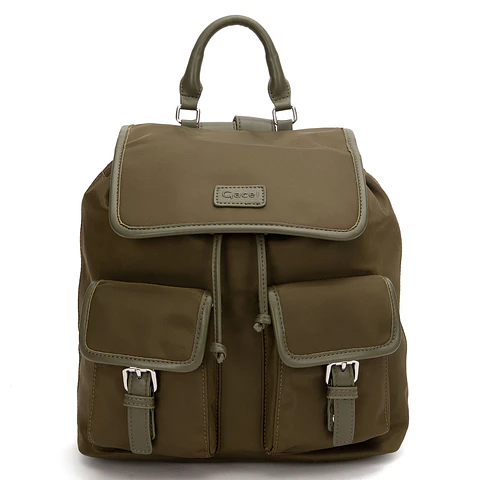 Mochila (Mu) Textil Pequeña Gacel Car3525 Oliva S/T