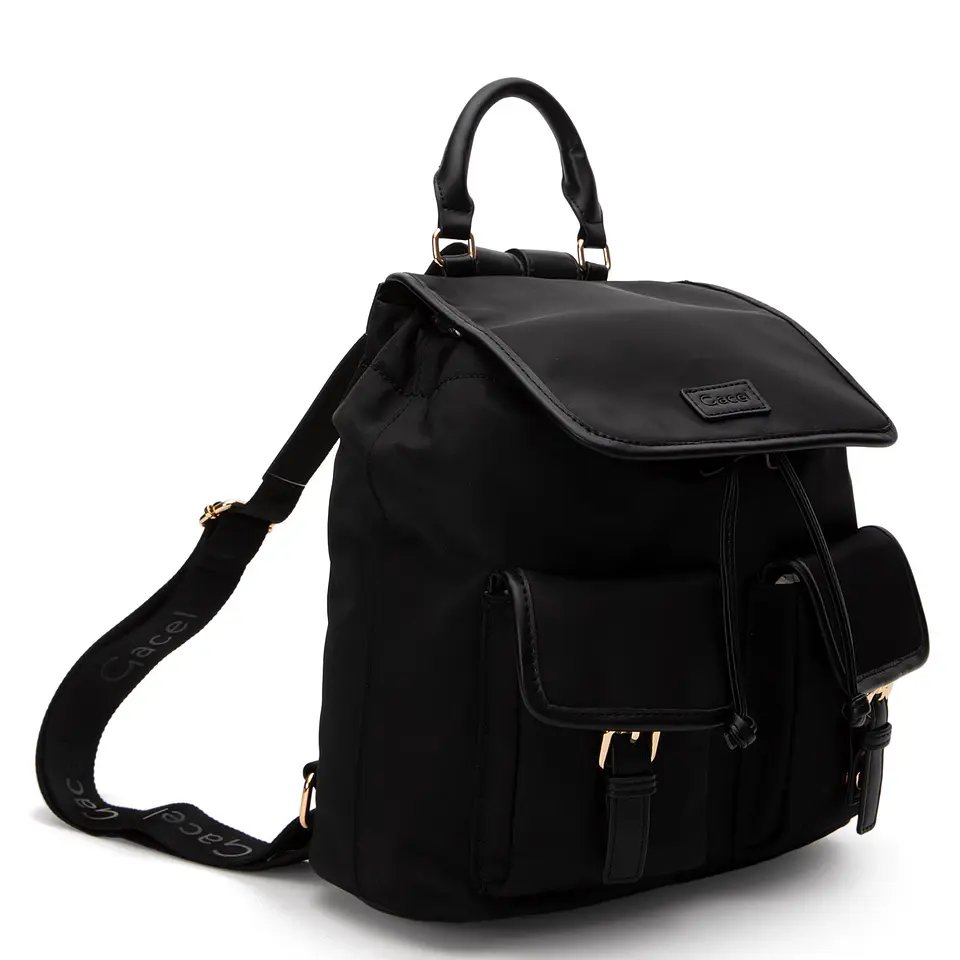 Mochila (Mu) Textil Pequeña Gacel Car3524 Negro S/T 2