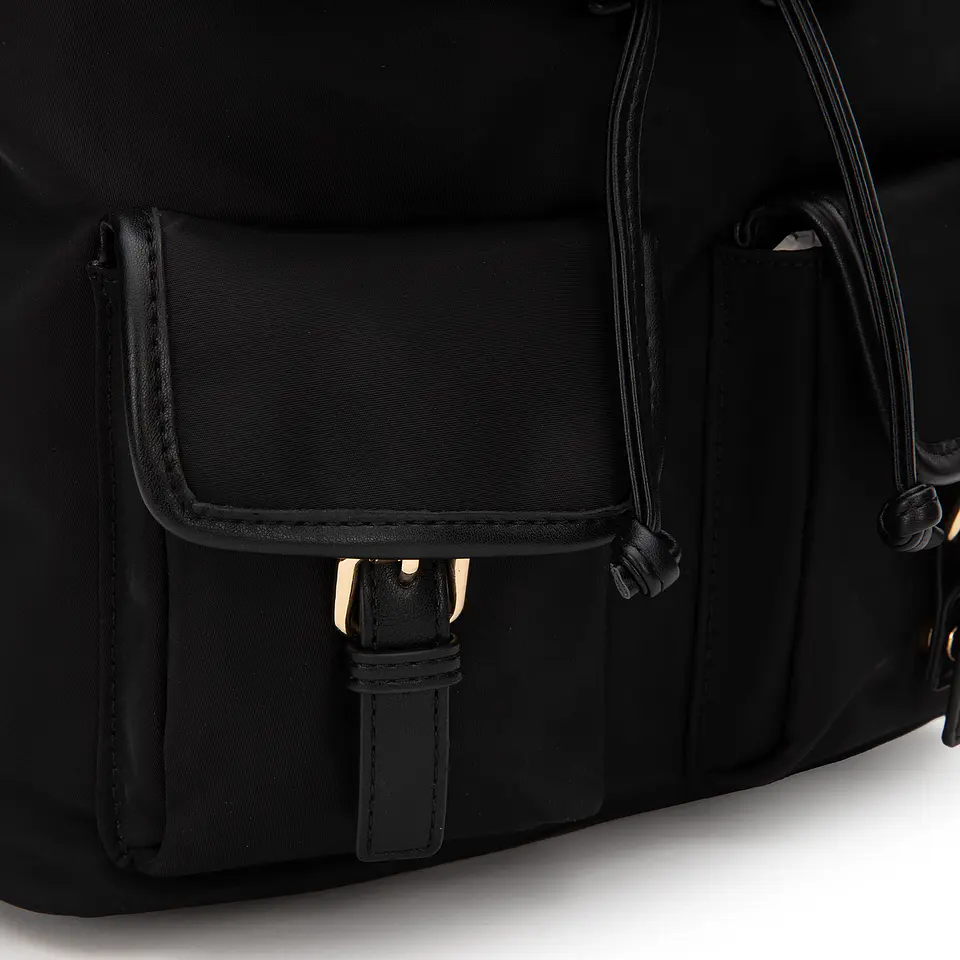 Mochila (Mu) Textil Pequeña Gacel Car3524 Negro S/T 6