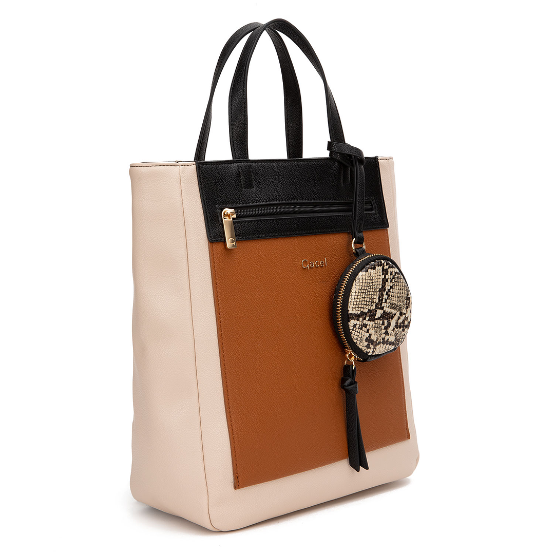 MOCHILA (MU) GRANEADO GRANDE GACEL CAR3523 TAUPE S/T 3