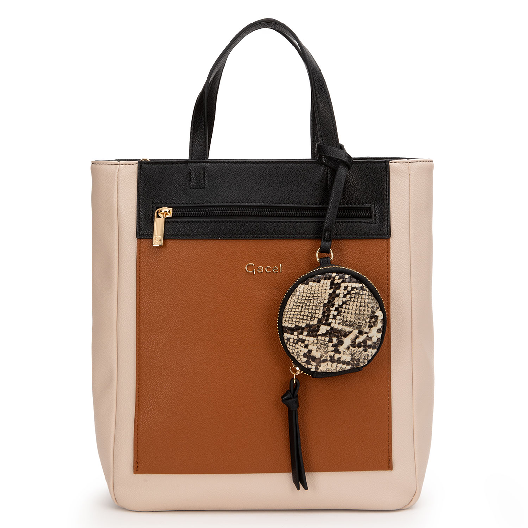 MOCHILA (MU) GRANEADO GRANDE GACEL CAR3523 TAUPE S/T 1