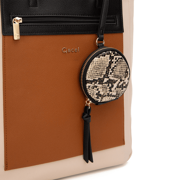 MOCHILA (MU) GRANEADO GRANDE GACEL CAR3523 TAUPE S/T 5