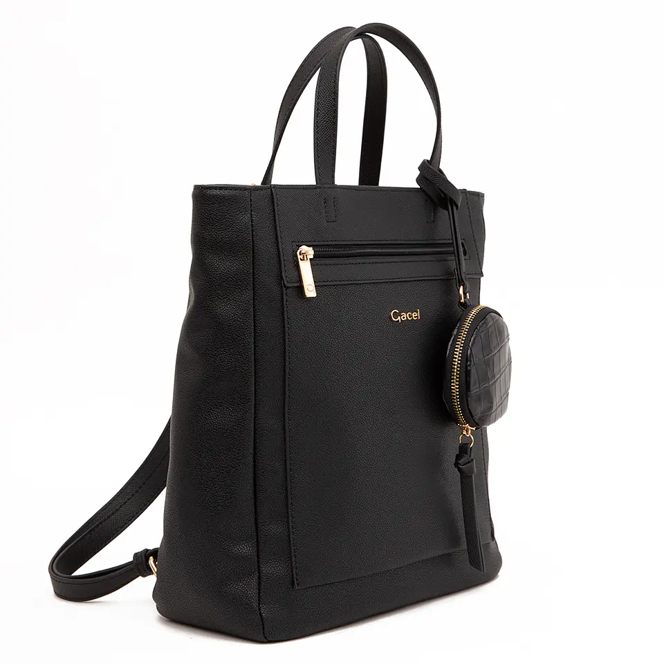 Mochila (Mu) Graneado Grande Gacel Car3522 Negro S/T 2