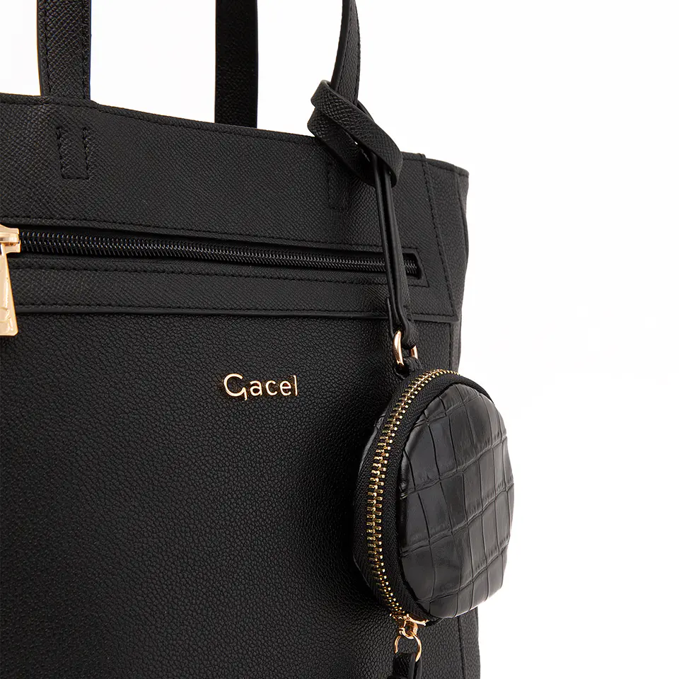 Mochila (Mu) Graneado Grande Gacel Car3522 Negro S/T 4