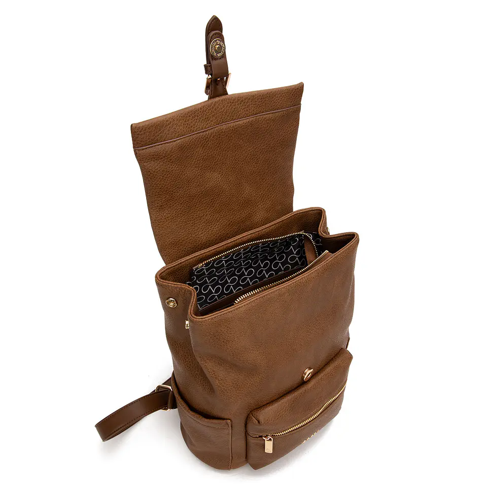 Mochila (Mu) Graneado Grande Gacel Car3521 Tostado S/T 2