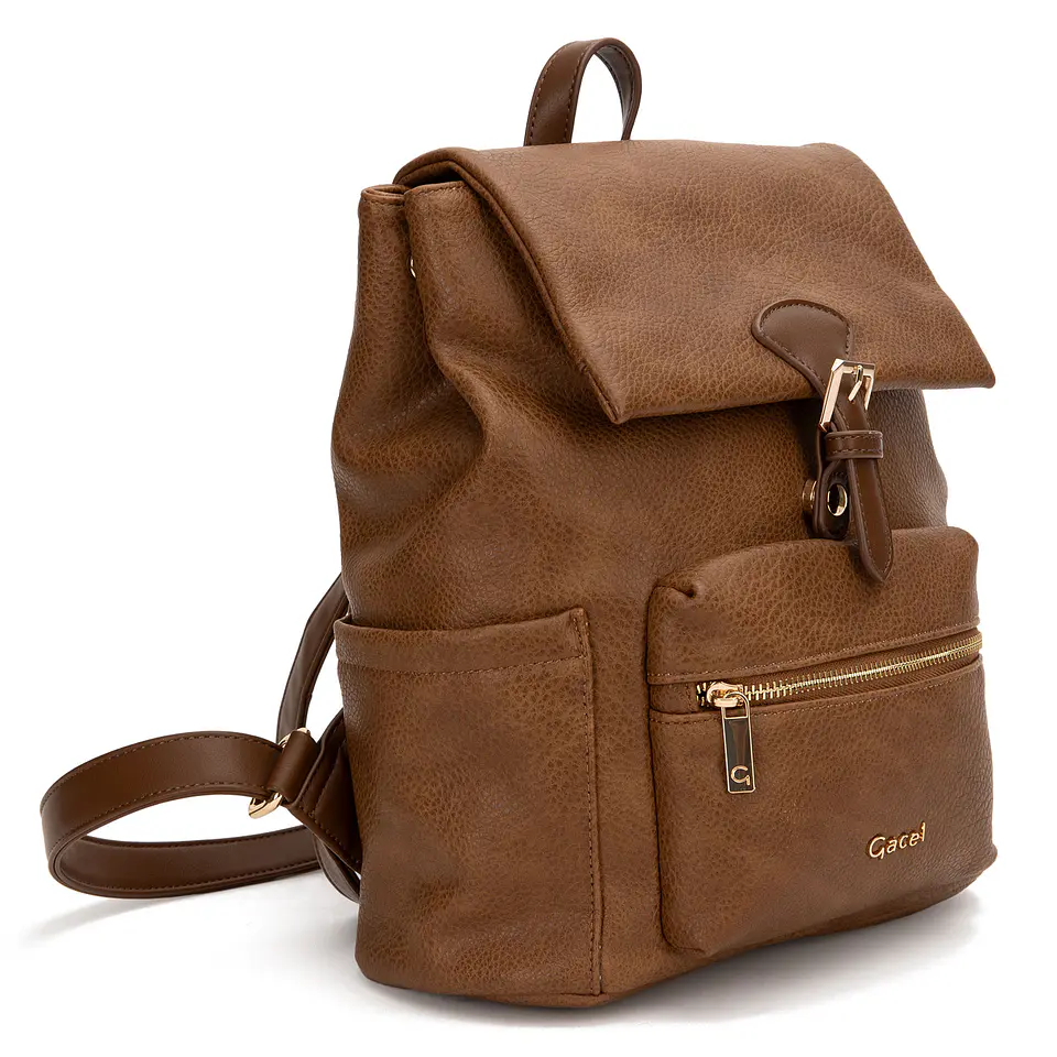 Mochila (Mu) Graneado Grande Gacel Car3521 Tostado S/T 4