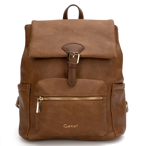 Mochila (Mu) Graneado Grande Gacel Car3521 Tostado S/T
