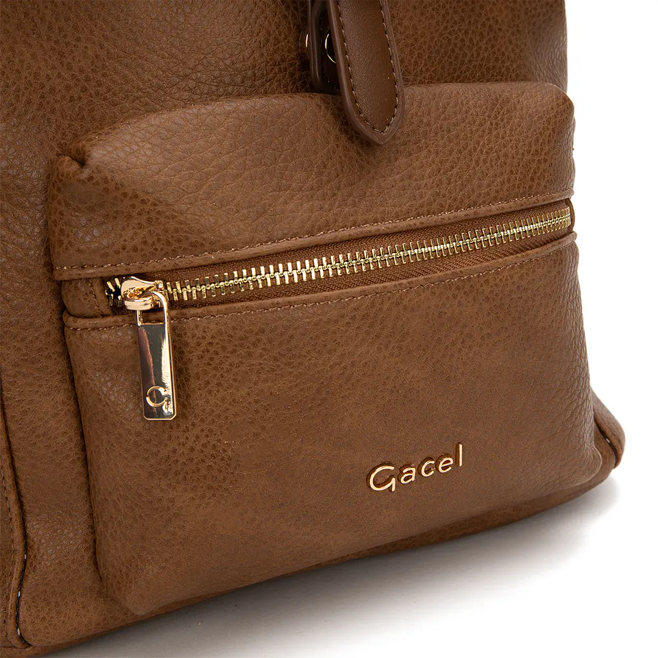 Mochila (Mu) Graneado Grande Gacel Car3521 Tostado S/T 5