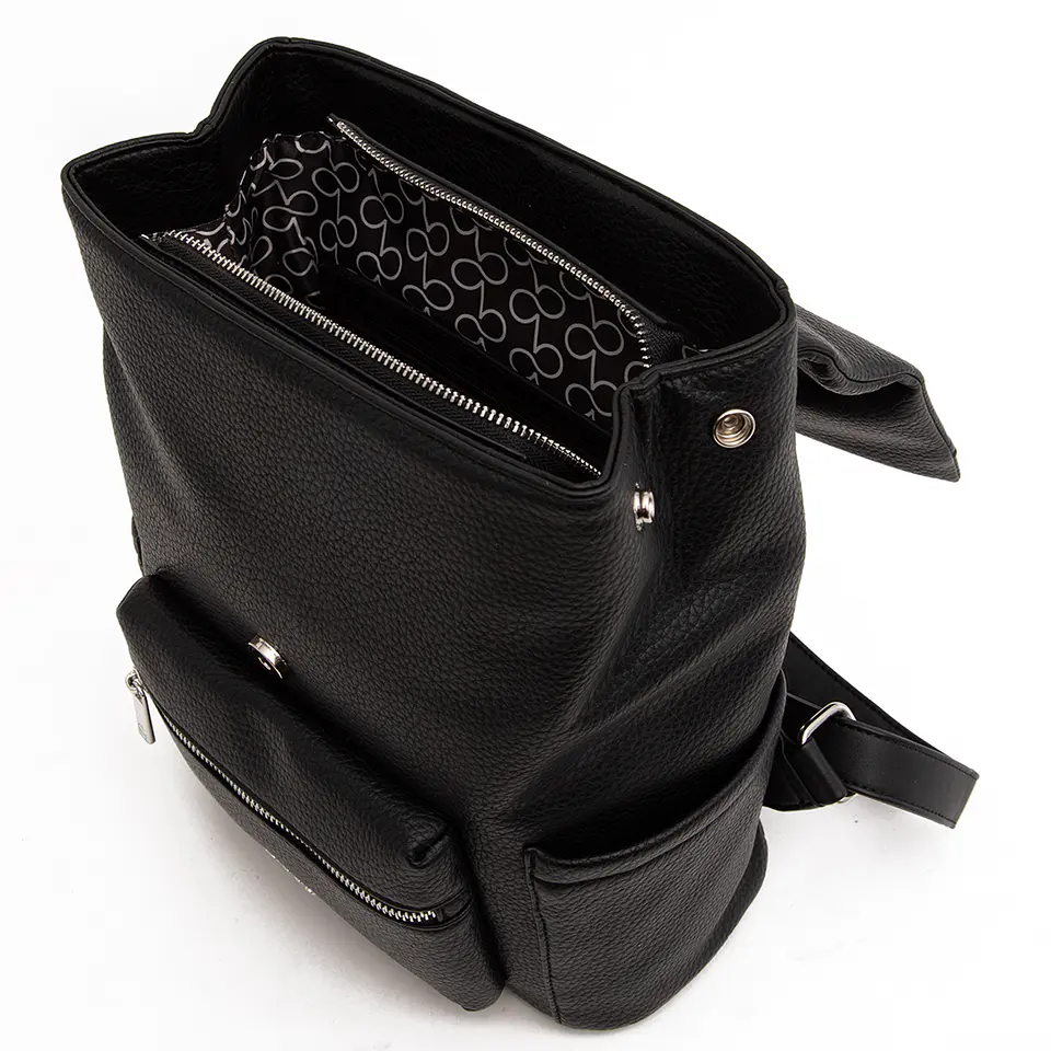 Mochila (Mu) Graneado Grande Gacel Car3520 Negro S/T 4