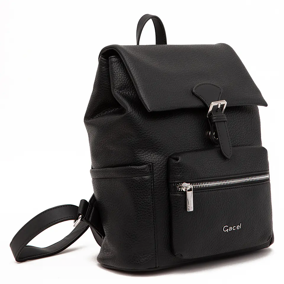 Mochila (Mu) Graneado Grande Gacel Car3520 Negro S/T 5