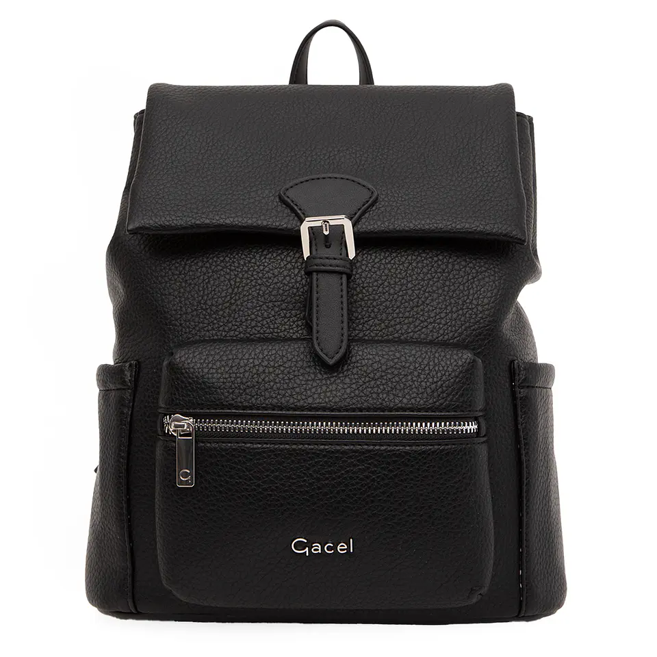 Mochila (Mu) Graneado Grande Gacel Car3520 Negro S/T 1