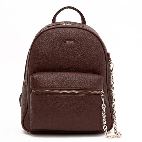 Mochila (Mu) Suede Pequeña Gacel Car3519 Chocolate S/T
