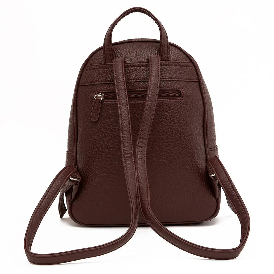 Mochila (Mu) Suede Pequeña Gacel Car3519 Chocolate S/T 3