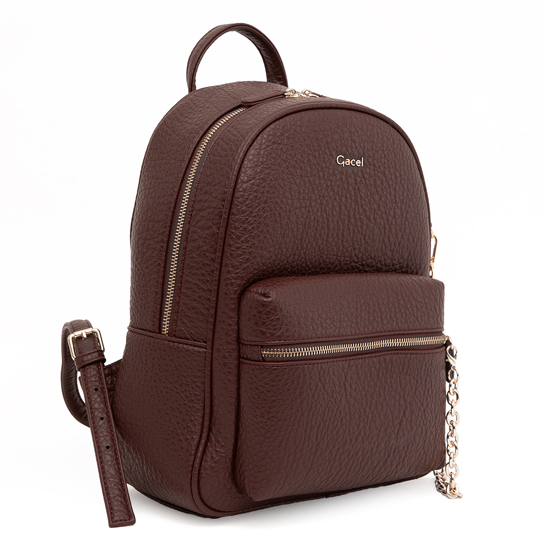 MOCHILA (MU) SUEDE PEQUEÑA GACEL CAR3519 CHOCOLATE S/T 4