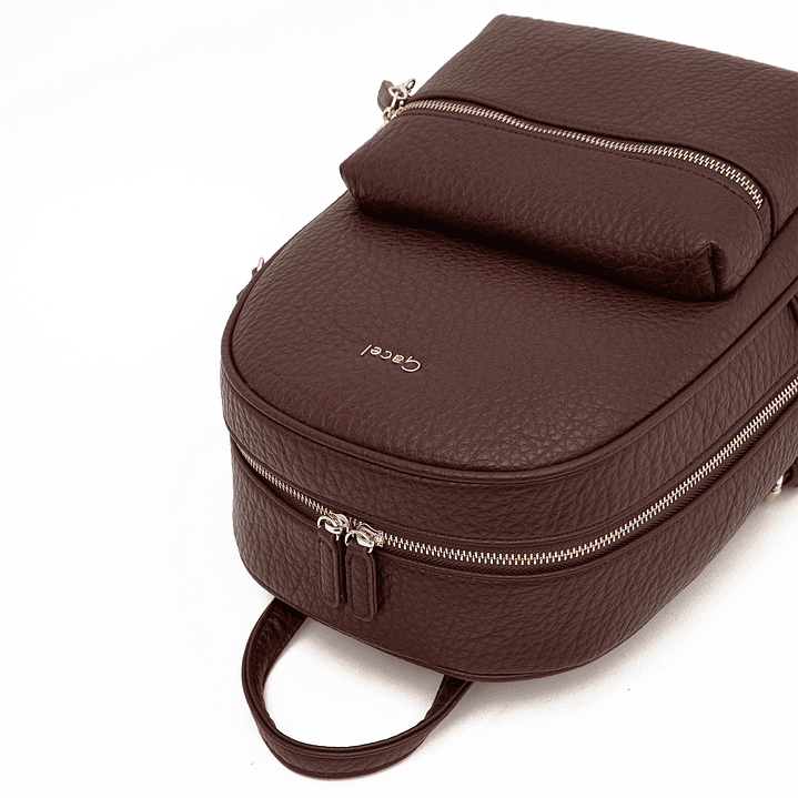 MOCHILA (MU) SUEDE PEQUEÑA GACEL CAR3519 CHOCOLATE S/T 5