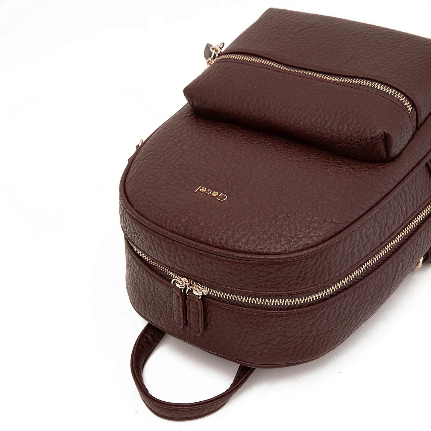 Mochila (Mu) Suede Pequeña Gacel Car3519 Chocolate S/T 5