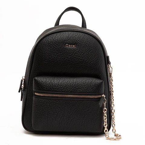Mochila (Mu) Suede Pequeña Gacel Car3518 Negro S/T