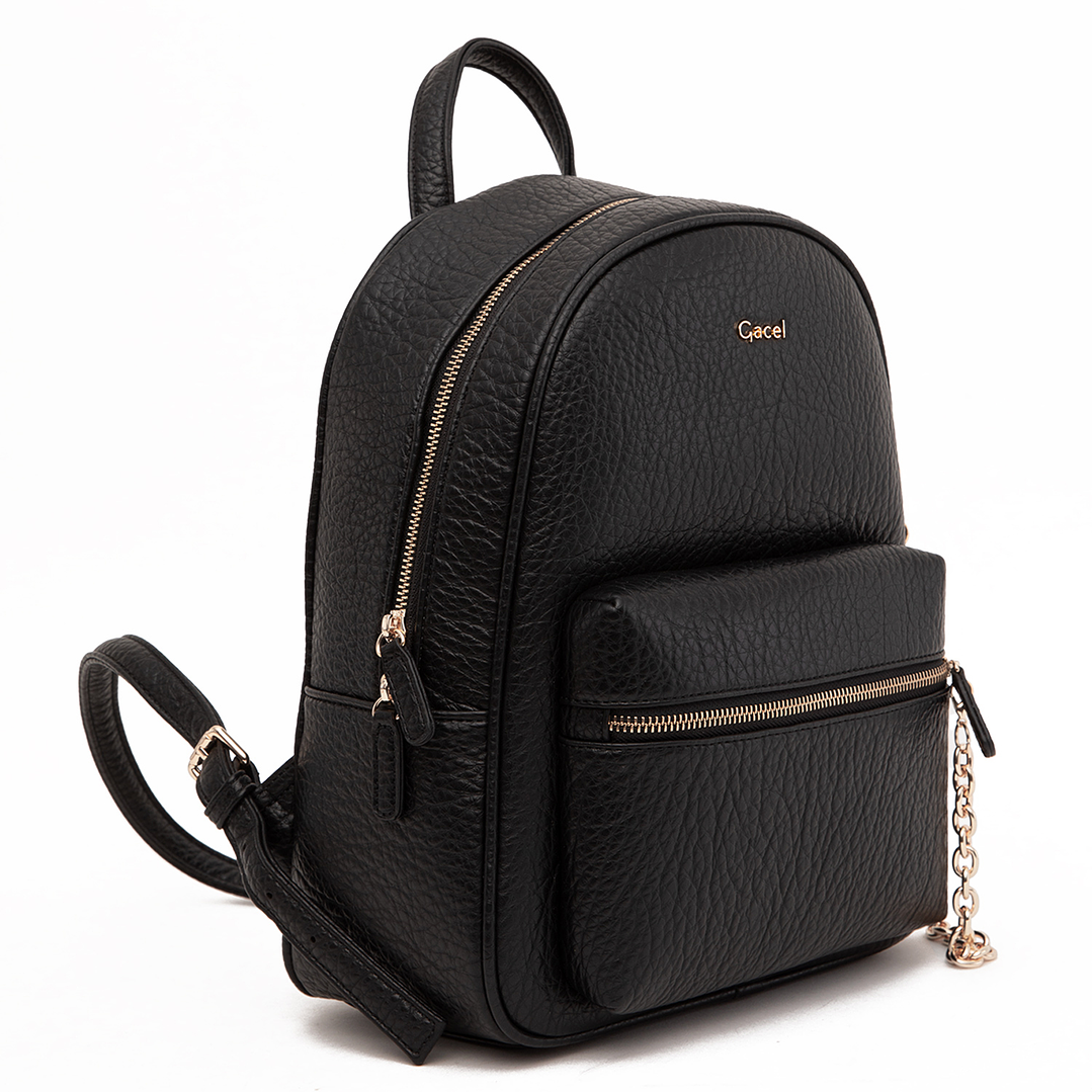 MOCHILA (MU) SUEDE PEQUEÑA GACEL CAR3518 NEGRO S/T 3