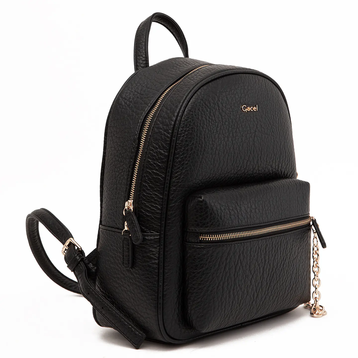 Mochila (Mu) Suede Pequeña Gacel Car3518 Negro S/T 3